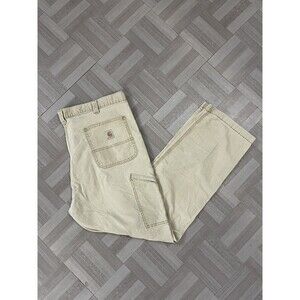 Carhartt 102291 Rugged Flex Relaxed Fit Canvas Work Pants Mens 40X32 Khaki R